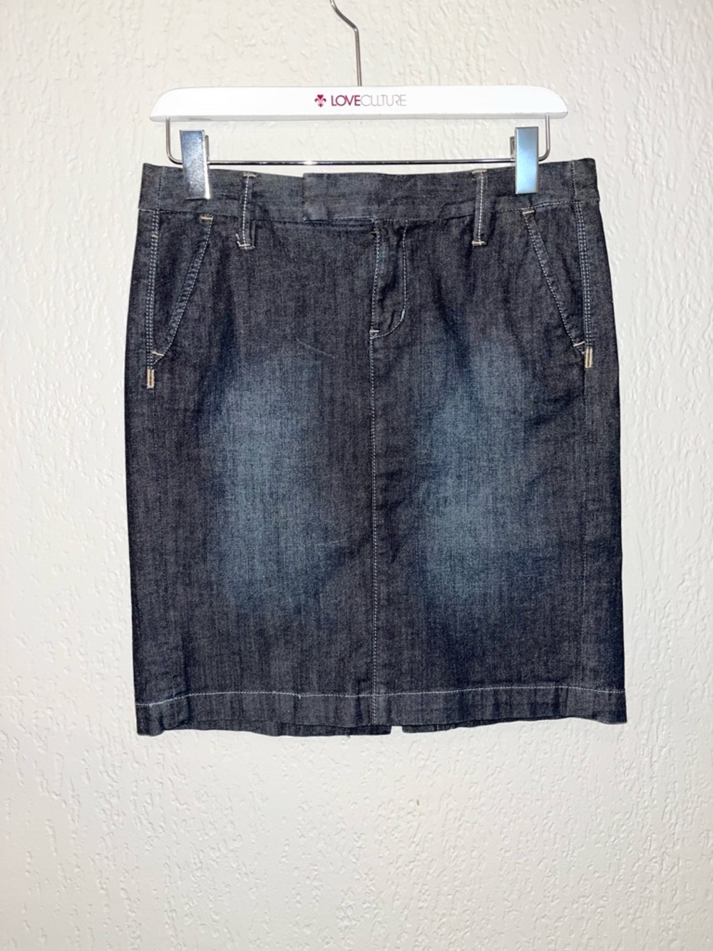 Converse Dark Blue Denim Pencil Skirt SZ- 4